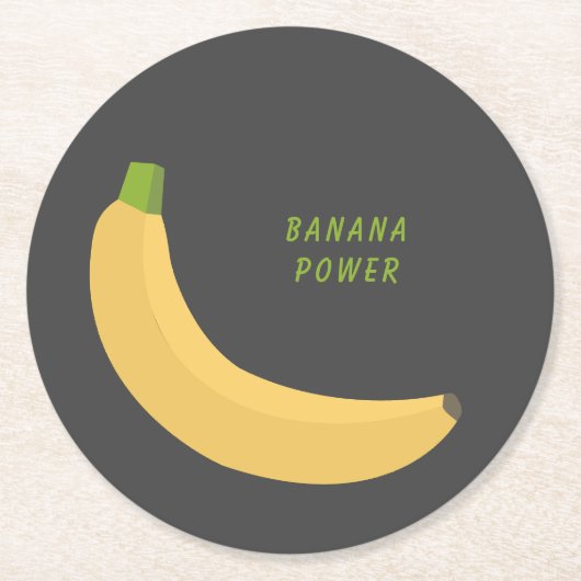 Banana-Untersetzer Runder Pappuntersetzer (Vorderseite)