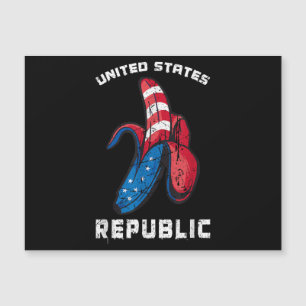 Banana US Flag Patriot America Worst United Staate Magnetkarte