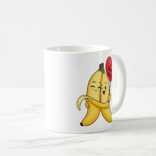 Banana-Valentinstag Kaffeetasse (VorderseiteRechts)