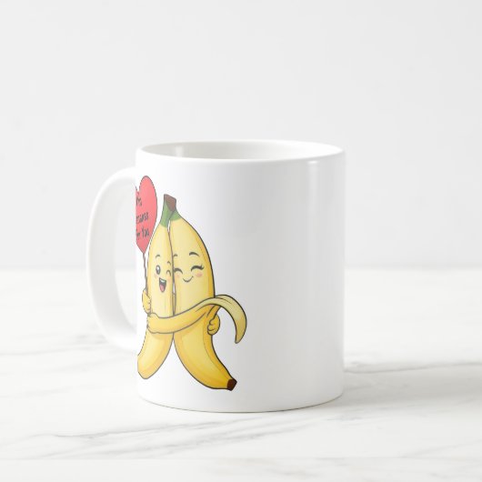 Banana-Valentinstag Kaffeetasse (Vorderseite Links)