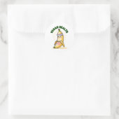 Banana vegan runder aufkleber (Tasche)