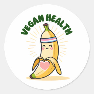 Banana vegan runder aufkleber