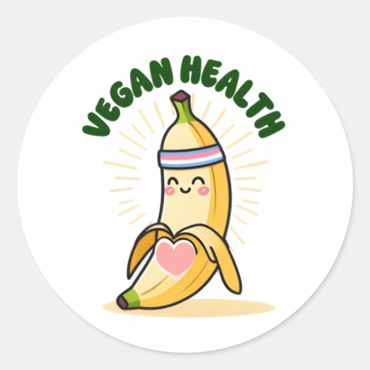 Banana vegan runder aufkleber (Vorderseite)