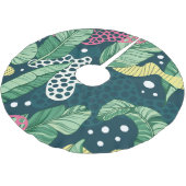 Banana verlasse abstrakte, trendige Farben Polyester Weihnachtsbaumdecke (Schrägansicht)