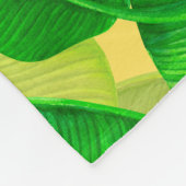 Banana verlasse Aquarellmuster Fleecedecke (Ecke)