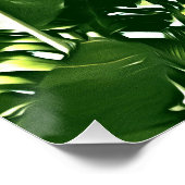 Banana Verlasse einfarbige rote Malerei Poster (Ecke)