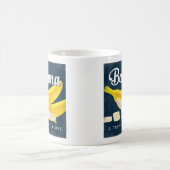Banana Vintag Fruchtlabel Retro Kaffeetasse (Mittel)