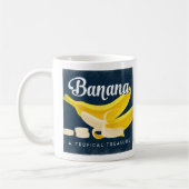 Banana Vintag Fruchtlabel Retro Kaffeetasse (Links)