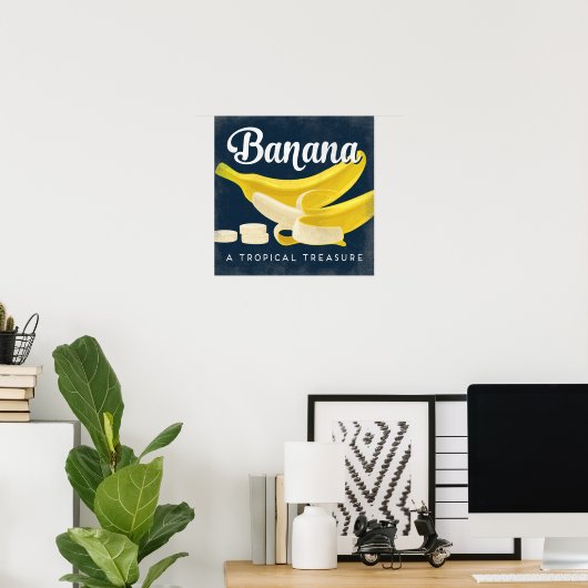Banana Vintag Obstschild Poster (Heimbüro)