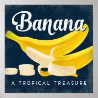Banana Vintag Obstschild