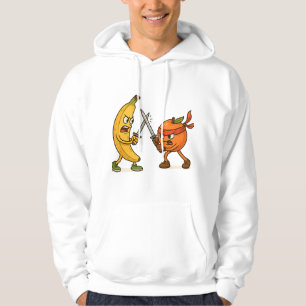 Banana vs. Ninja Orange - Epic Fruit Battle Hoodie