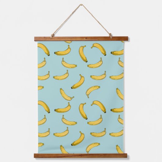 Banana Wandteppich Mit Holzrahmen (Vorderseite)