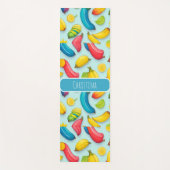 Banana Watercolor Personalisiertes Muster Yogamatte (Vorderseite)
