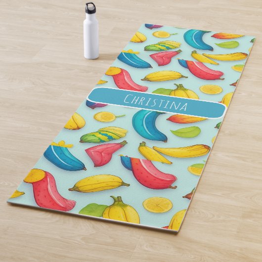 Banana Watercolor Personalisiertes Muster Yogamatte (Beispiel)