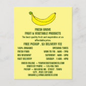 Banana, Werbung für Greengrocerts Flyer (Vorne)