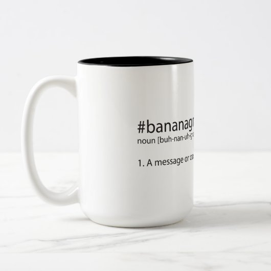 #bananagram definiert zweifarbige tasse (Links)