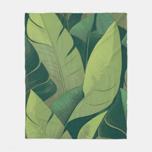 Bananarama Hawaiianische Bananenblätter Fleecedecke