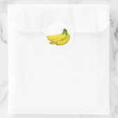 BANANAS BUNCH YELLOW OBST RUNDER AUFKLEBER (Tasche)