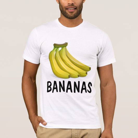 BANANAS (Crazy) Funny T - Shirt (Vorderseite)