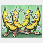 Bananas Fleece Blanket (Vorderseite (Horizontal))