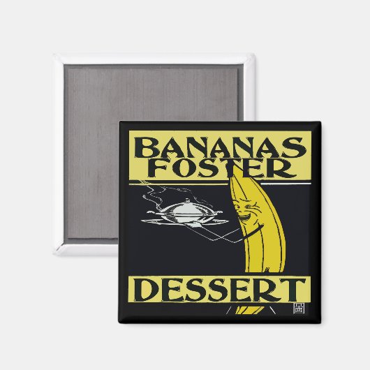 Bananas Foster Dessert Magnet (Vorderseite/Rückseite)