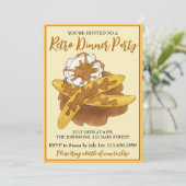 Bananas Foster Retro Dinner Party Desserts Nahrung Einladung (Stehend Vorderseite)