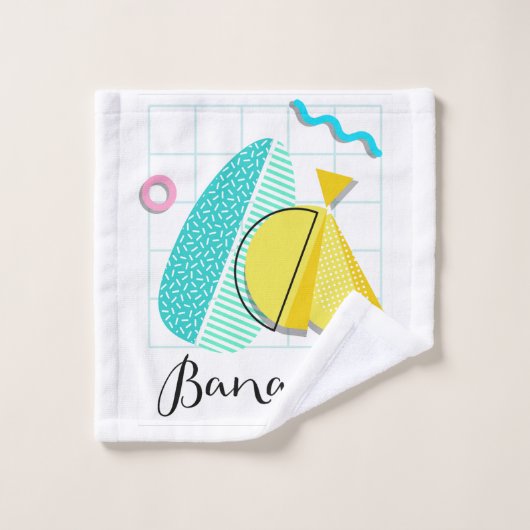 Bananas Memphis Badhandtuch Set (Waschlappen)