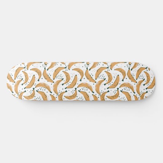 Bananas Muster Yellow Fruit Trendy Artistic Fun Skateboard (Horizontal)