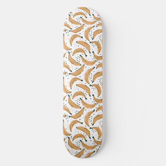 Bananas Muster Yellow Fruit Trendy Artistic Fun Skateboard (Vorderseite)