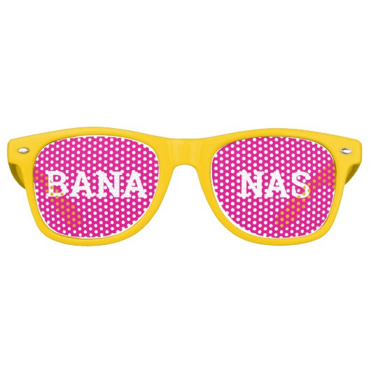 BANANAS Retro Shades / Fun Party Sonnenbrille (Vorderseite)
