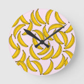 Bananas Wall Clock Runde Wanduhr (Vorderseite)