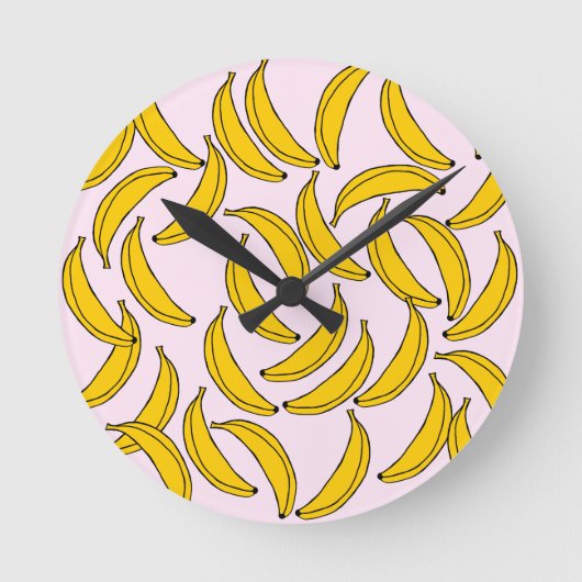 Bananas Wall Clock Runde Wanduhr (Vorderseite)