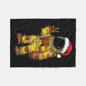 Bananaut Space Explorer - Christmas Astronaut Ligh Fleecedecke (Vorderseite (Horizontal))