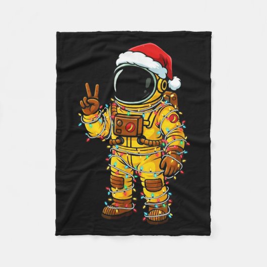 Bananaut Space Explorer - Christmas Astronaut Ligh Fleecedecke (Vorderseite)