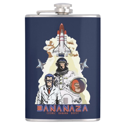 BANANAZA: Team für Raumfahrer Flachmann (Vorderseite)