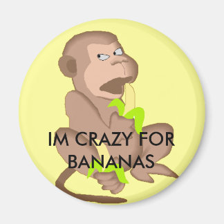 Banane-Affen-Auto, IM CRAZY FÜR BANANEN Magnet