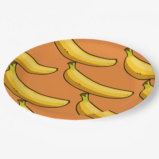 Banane anpassen pappteller (Schrägansicht)