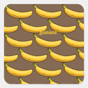 Banane anpassen quadratischer aufkleber