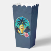 Banane aus niedlichem Cartoon am tropischen Strand Geschenkschachtel (Vorderseite)