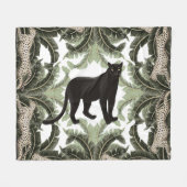 Banane Baum Gepard Tropisches Muster Fleecedecke (Vorderseite (Horizontal))