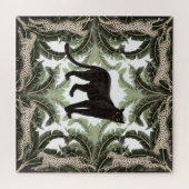 Banane Baum Gepard Tropisches Muster Puzzle (Horizontal)