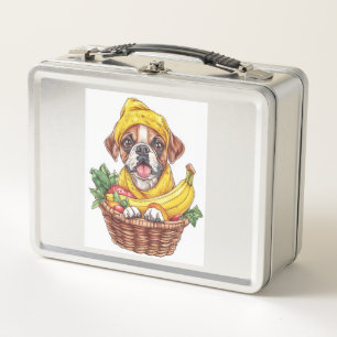 Banane Boxer � Lustiger Früchtehund Metall Brotdose