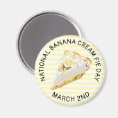 Banane Creme Pie Kühlschrank Food Magnet (Vorderseite/Rückseite)