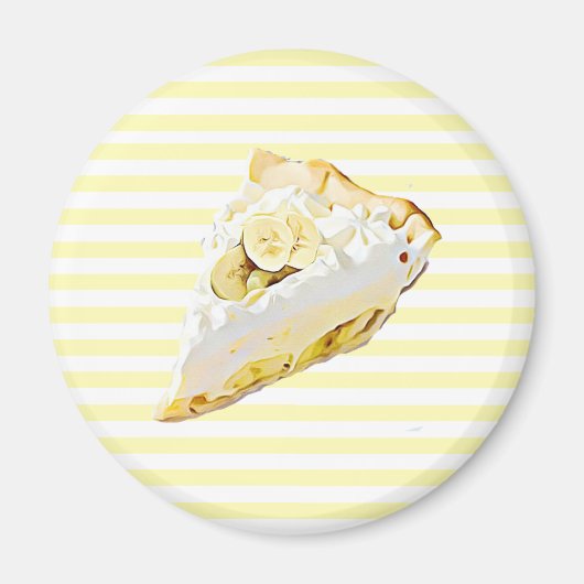 Banane Creme Pie Kühlschrank Food Magnet (Vorne)