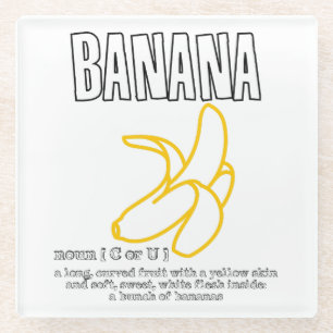 BANANE - Definieren Glasuntersetzer