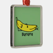 Banane, die lächelnd ist und und entspannend ornament aus metall (Rechts)