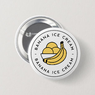 Banane Eiscreme Geschmack Ästhetik Button
