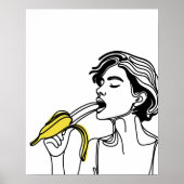 Banane essen Frauen - Art Poster (Vorne)