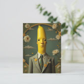 Banane im karierten Anzug Postkarte (Stehend Vorderseite)