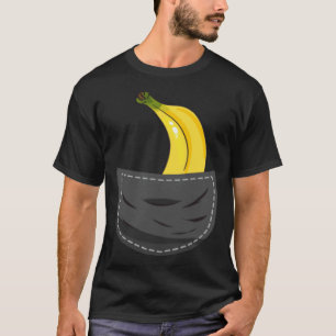 Banane in Tasche Grafik Obst Vegan Gemüse Gesundhe T-Shirt